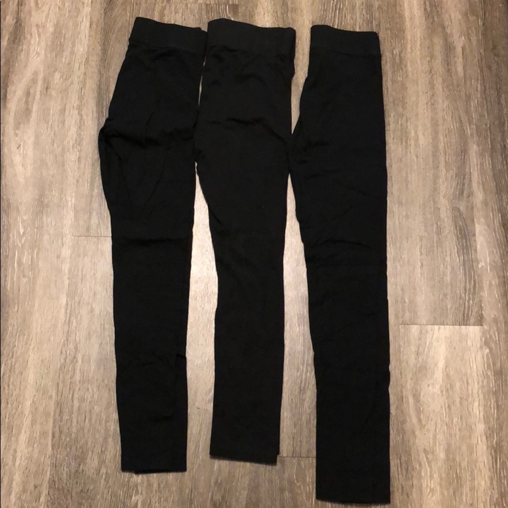 3 pairs of black leggings